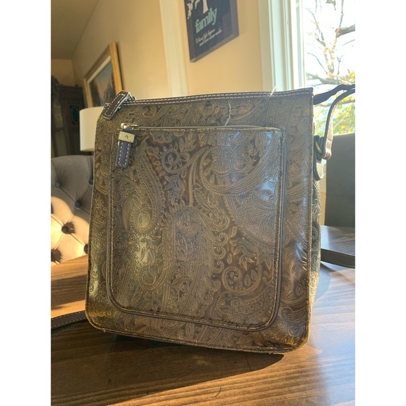 Vintage Relic Tooled Leather Crossbody Purse - Picture 2 of 4